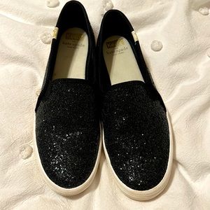 Keds x Kate Spade black glitter size 8